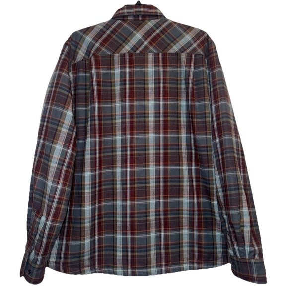L.L. Bean Men’s Plaid Fleece Lined Wool Blend Shirt Jacket Pockets Sz L Outdoor - Picture 6 of 12